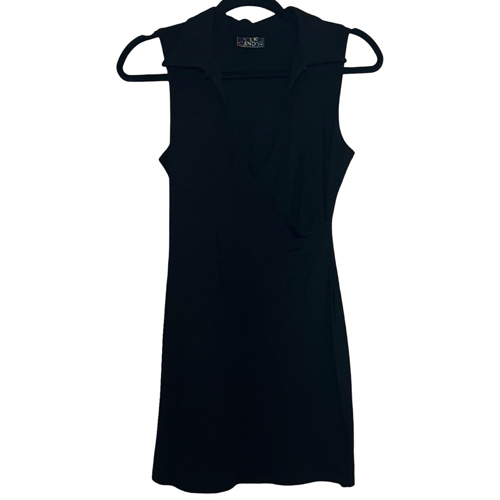 Eye Candy Black Collared Mini Dress
